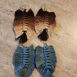 2 Pair Tassel Earrings